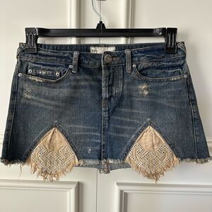 Free People Denim Mini Skirt NWOT